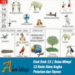 Erek Erek 13 | Buku Mimpi 13 Kode Alam Pelarian dan Taysen